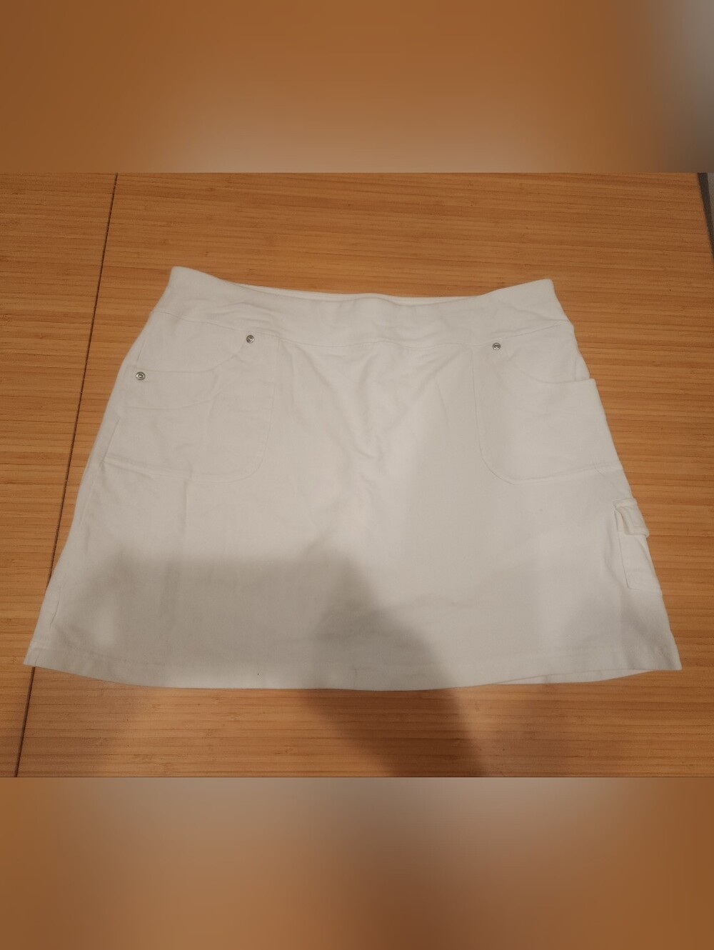 White Pocket Mini Skort